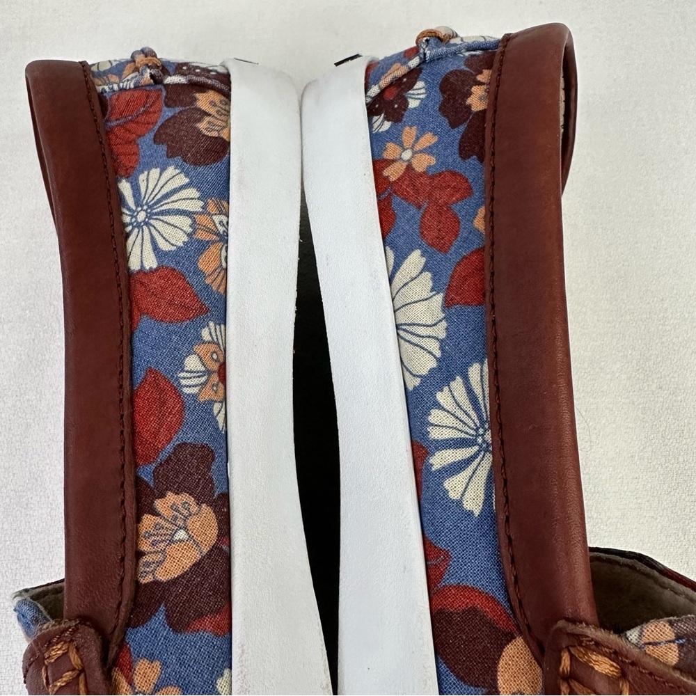 Cole Haan Floral Blue and Brown Loafers - Picture 6 of 15